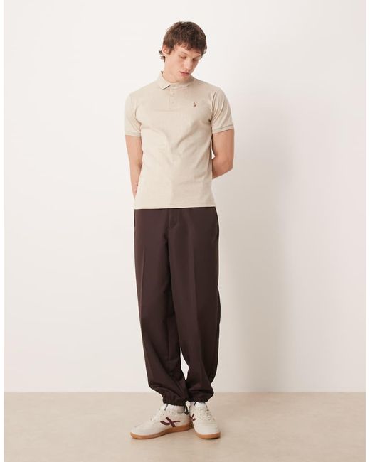 Polo Ralph Lauren Natural Icon Logo Pima Cotton Polo Custom Slim Fit for men