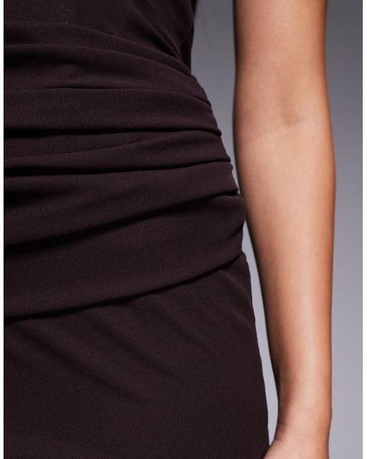 Forever New Blue Bandeau Draped Detail Maxi Dress