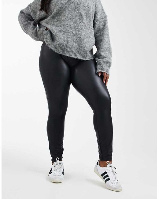 ONLY Black Coated leggings