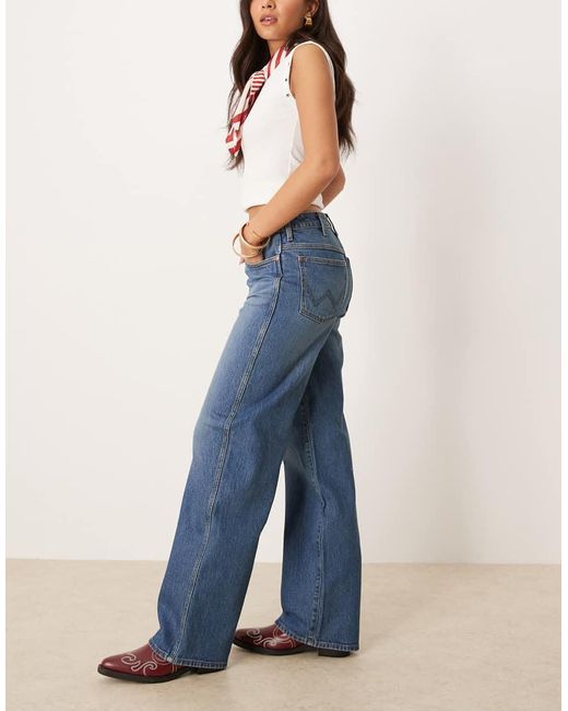 Wrangler Blue Loose Straight Fit Jeans