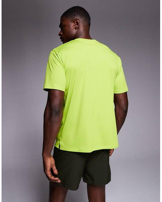 4505 Green Quick Dry Technical Mesh Relaxed Fit Running T-shirt for men