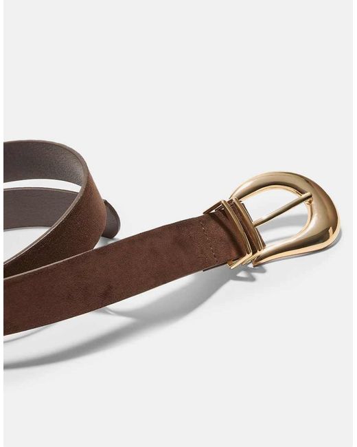 Stradivarius White Belt With Buckle