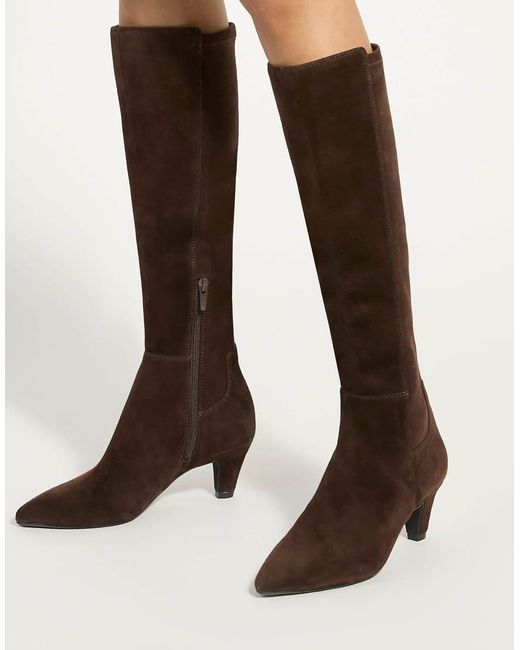 Dune Brown Sera Knee High Boots