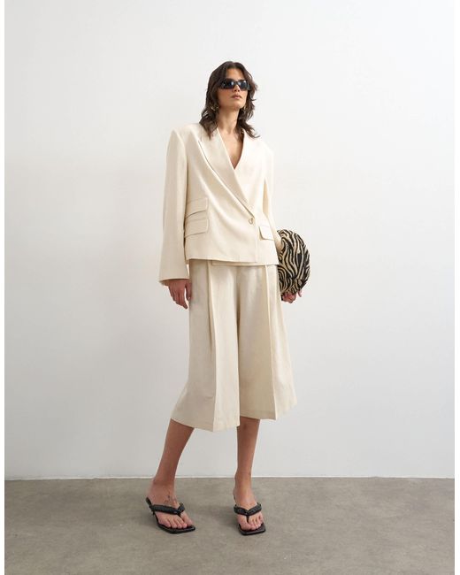 TOPSHOP Natural Multipocket Blazer