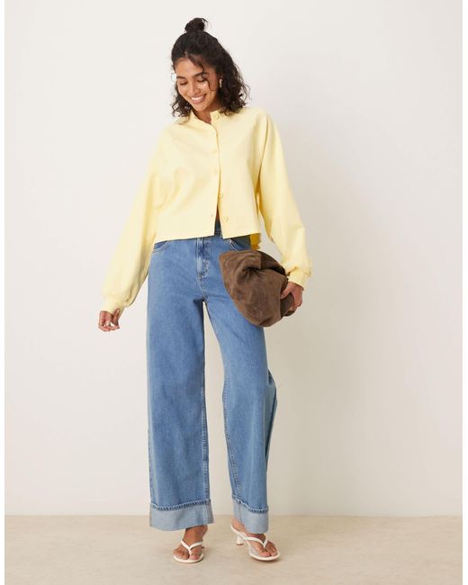 ASOS Natural Interlock Cardigan