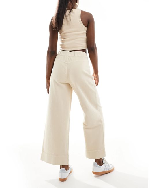 ASOS Natural – gewaschene, verkürzte hose