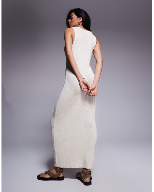 ASOS Gray – strukturiertes midaxi-strickkleid