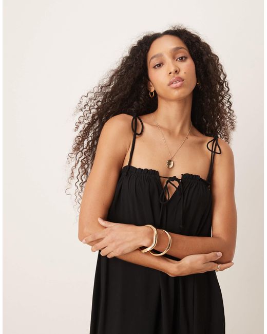 ASOS Black – maxi-strandkleid