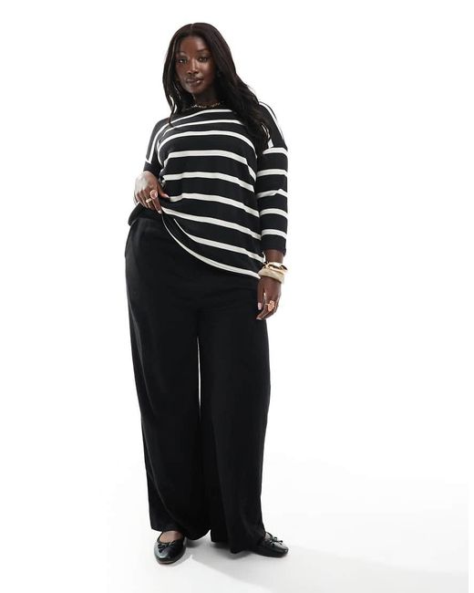 ONLY Black 3/4 Length Sleeve Top