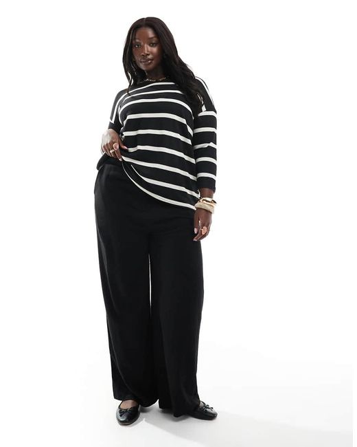 ONLY Black 3/4 Length Sleeve Top