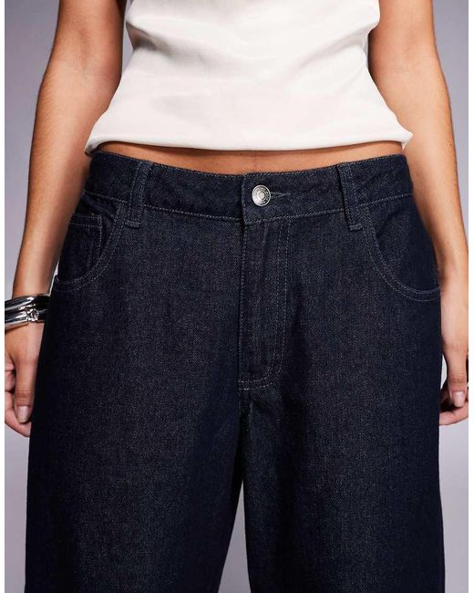 Kaiia Blue Exclusive Cotton Rich Barrel Leg Denim Jeans