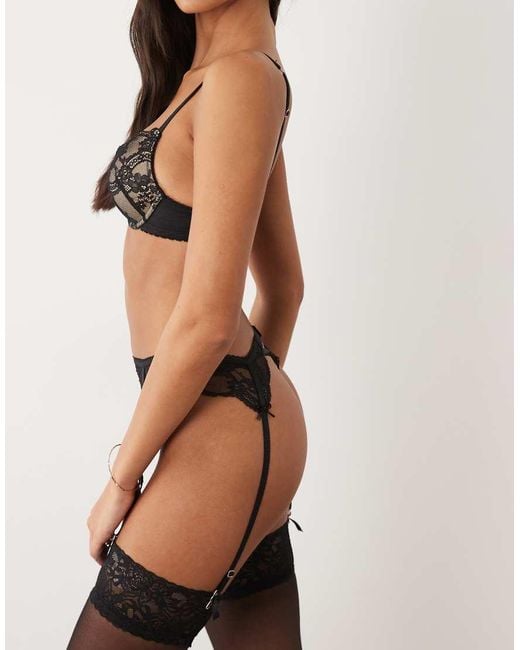 ASOS Natural Lola Lace Suspender Belt