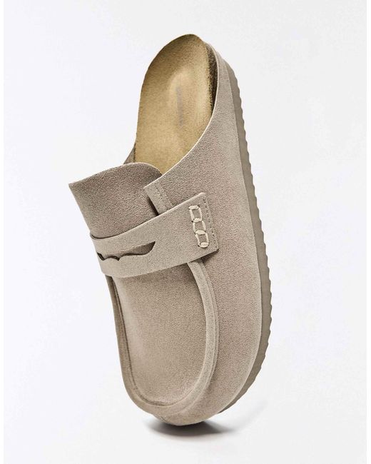 Bershka – mule-clogs in White für Herren