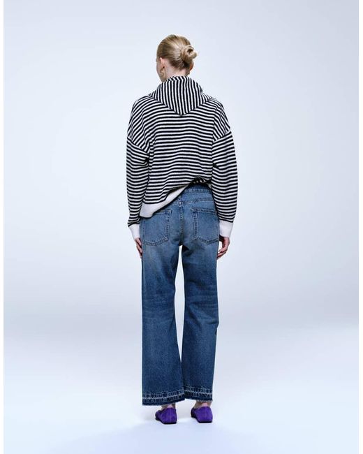 ASOS Black Ankle Grazer Jeans With Patch & Repair Details