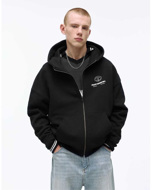 Pull&Bear – kapuzenpullover in Black für Herren