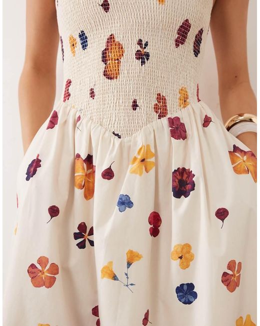 Abercrombie & Fitch Natural Dipped Waist Maxi Dress