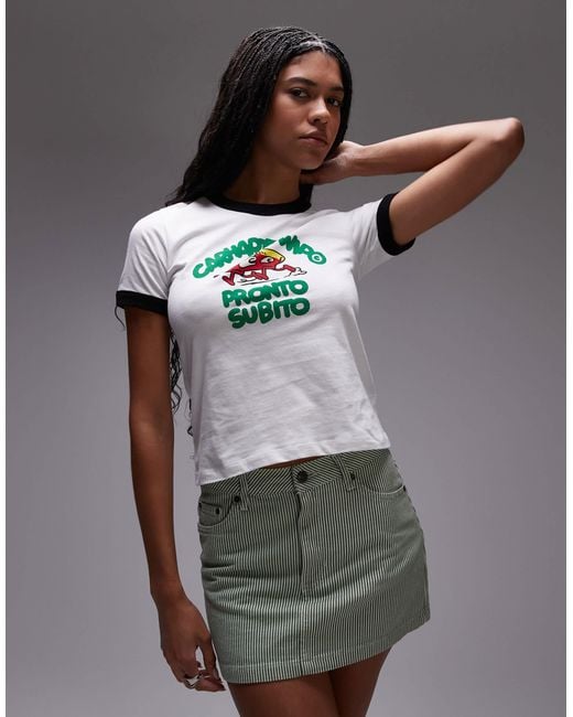Carhartt White Pronto Contrast Trim Motif Baby T-shirt