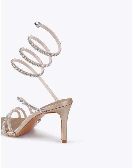 Carvela Kurt Geiger White Spiral 80 Heeled Sandals