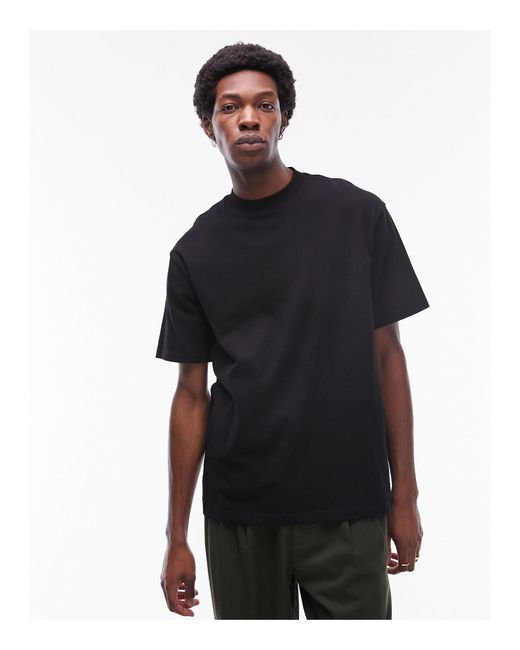 Topman Black Oversized Fit T-shirt for men
