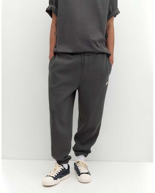 Pull&Bear Gray Stwd joggers for men