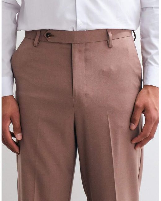 ASOS White Carrot Fit Suit Trousers for men