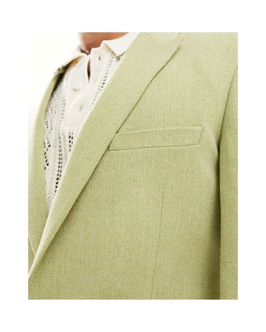 Giacca da abito skinny fit di ASOS in Green da Uomo