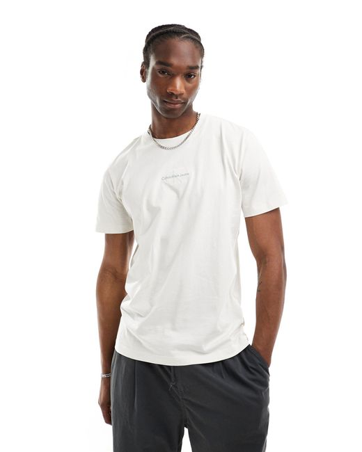 Calvin Klein White Monologo T-shirt for men