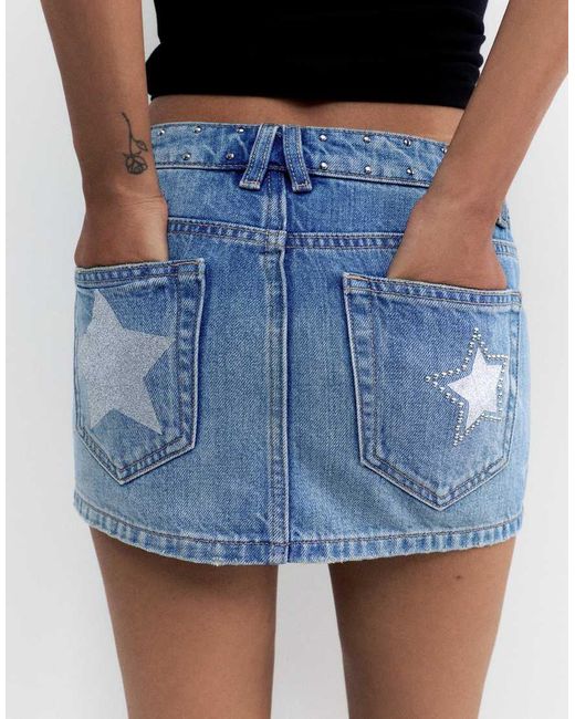 Minigonna di Pull&Bear in Blue