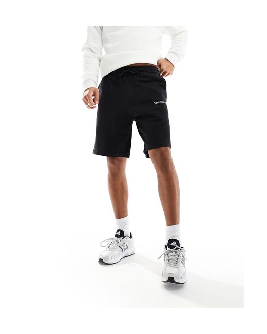 Calvin Klein Black Institutional Shorts for men