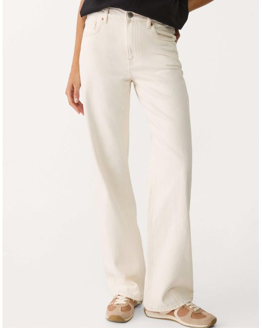 Stradivarius White – d92 – gerade geschnittene, weite jeans