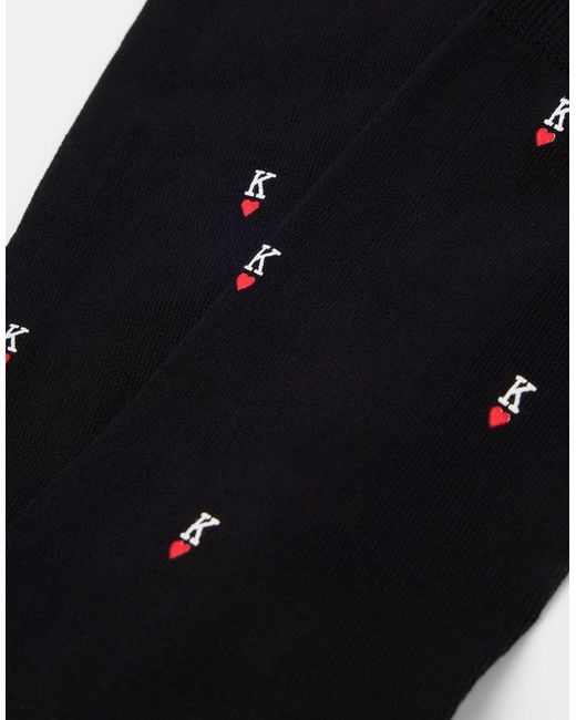 Calzedonia Black Patterned Socks for men