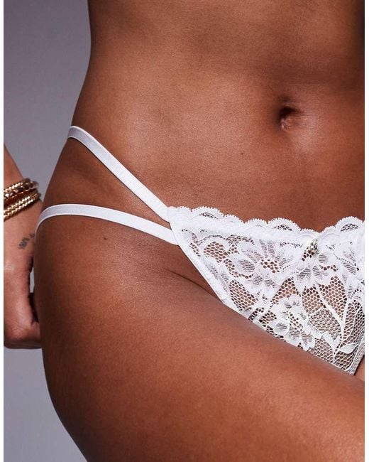 Ann Summers White Bridal Sexy Lace String Thong