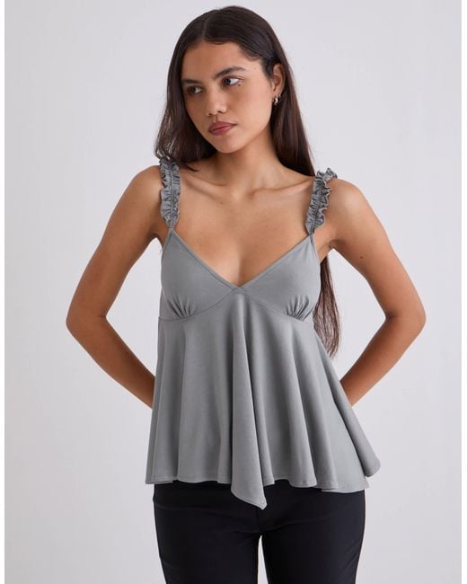 Motel Gray Sable Floaty Top