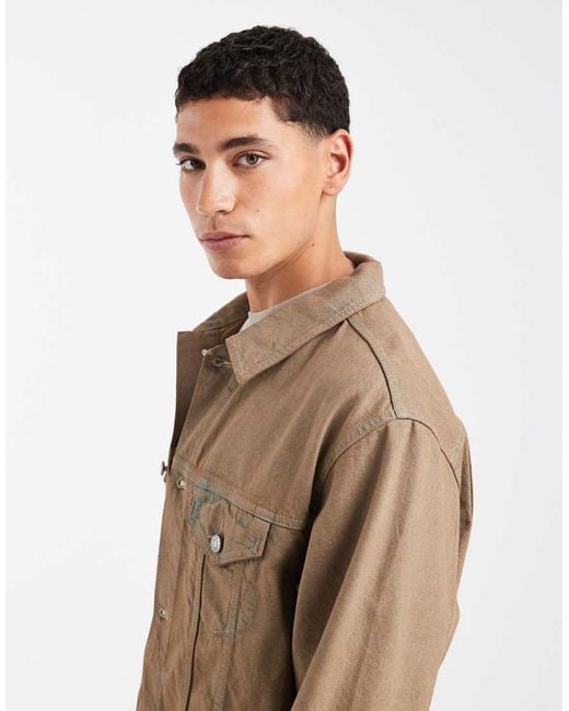 ASOS Natural Co-Ord Denim Jacket for men