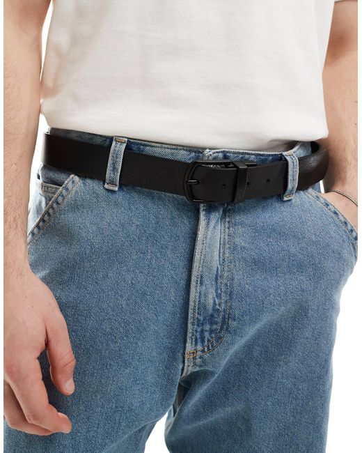 Pull&Bear Blue Reversible Belt for men