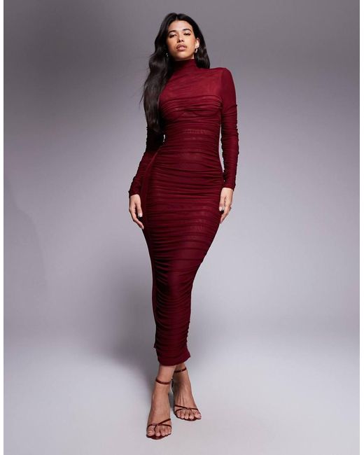 Ruched & Ready It Girl in het Red