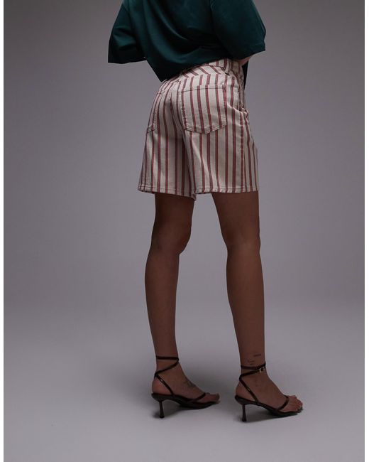 TOPSHOP Gray Denim Jort