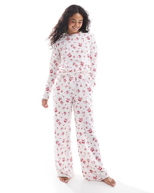 Threadbare Pink – langärmliger pyjama