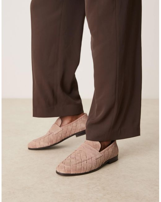 ASOS Brown Weave Loafers for men