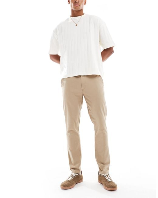 Jack & Jones White Slim Fit Chinos for men