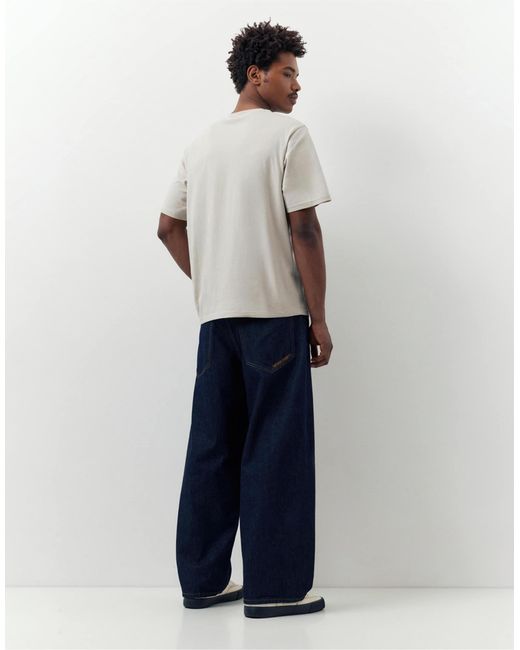 Pull&Bear – basic-t-shirts in Blue für Herren