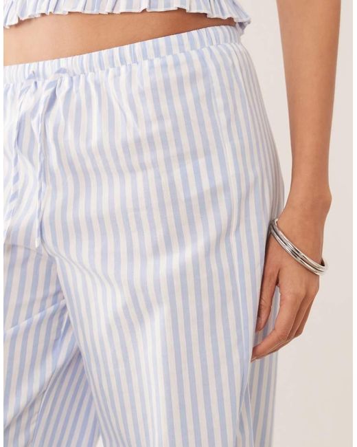 The Frolic Natural Exclusive Cotton Wide Leg Tie Waist Wide Leg Pants