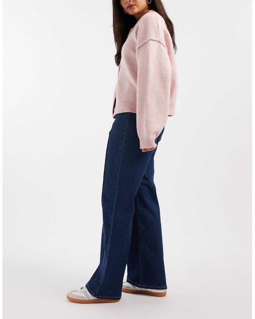 ONLY Blue Becky High Waist Front Seam Jeans