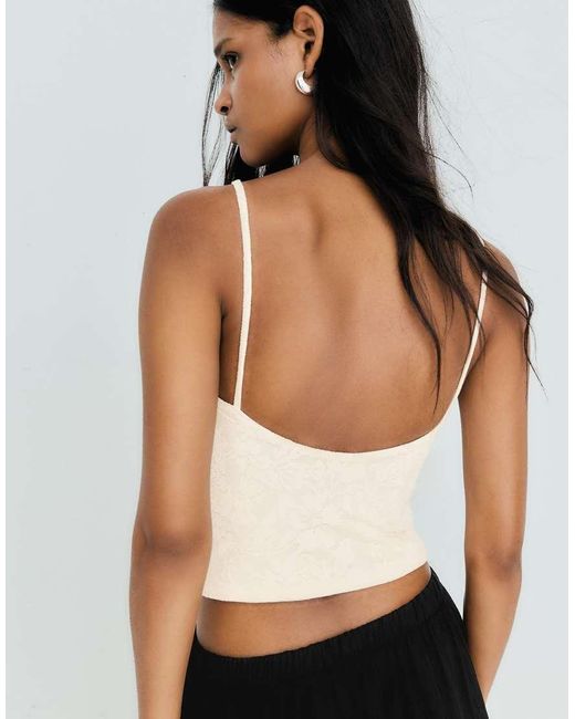 Bershka Black Rustic Strappy Top