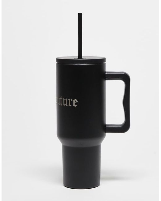 Juicy Couture Black Straw Cup