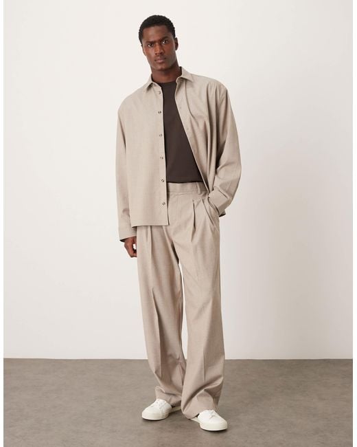 ASOS Natural Oversized Boxy Suit Jacket for men