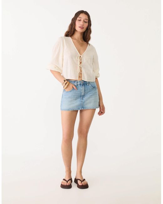 Stradivarius Blue – d62 – denim-skort