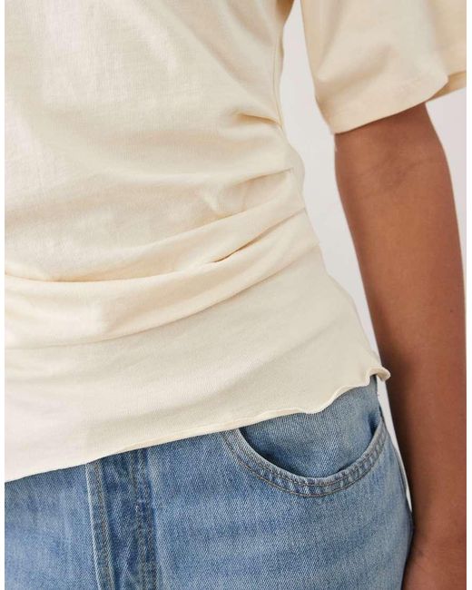 ASOS Blue Asymmetric Cinched Waist T-Shirt