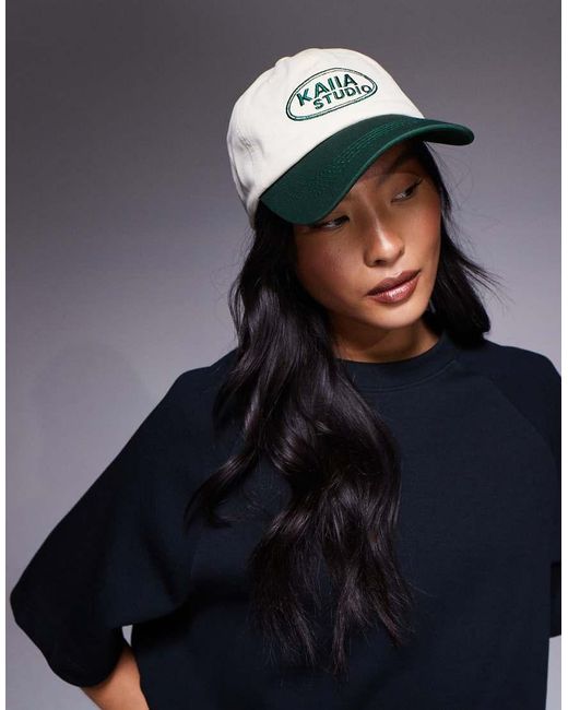 Kaiia Blue Studio Cotton Embroidered Logo Cap