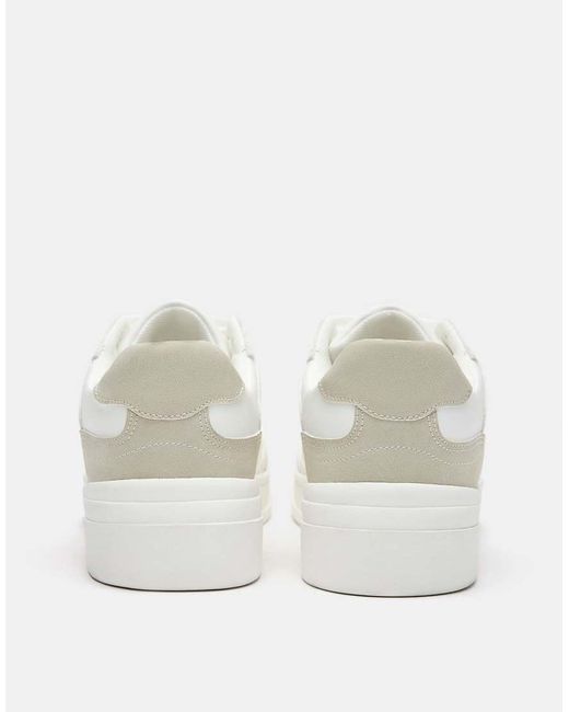Pull&Bear White Multi-Piece Chunky Sole Trainers for men